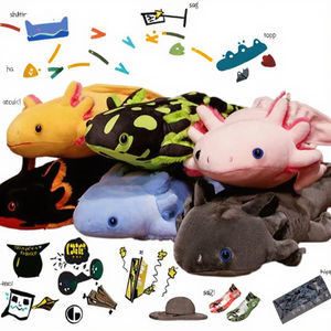 Nuevo diseño 6-Color lindo Axolotl peluche <span class=keywords><strong>Ambystoma</strong></span> Mexicanum felpa hecha de poliéster PP algodón relleno lavado Technics - Product Image 3