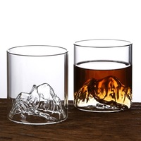 Transparent Mount Fuji Cup Creative Verres en verre de style chinois Tasse à thé domestique résistante à la chaleur avec un design original