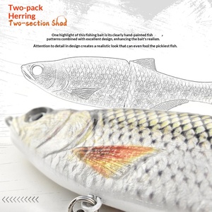 เหยื่อตก<span class=keywords><strong>ปลา</strong></span>ปลอมแบบสมจริง ผิวลายเกล็ดปลาแกะสลัก 3 มิติ <span class=keywords><strong>หาง</strong></span>พลาสติกสีน้ำตาลอ่อน สำหรับตก<span class=keywords><strong>ปลา</strong></span>ทะเล - Product Image 4