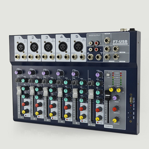 Mezclador de Audio Profesional para <span class=keywords><strong>DJ</strong></span>, 48V Phantom Power, Interfaz USB de 7 Canales, Reverberación para <span class=keywords><strong>Auriculares</strong></span> - Product Image 3