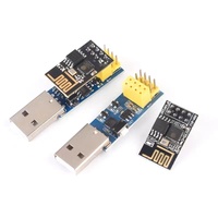 Adaptor Programmer ESP01, modul papan pengembangan nirkabel Wifi seri ESP01 ESP-01 adaptor ESP8266 CH340G USB ke ESP8266