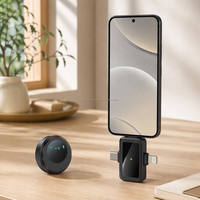 Nuevo Micrófono Inalámbrico Magnético Mini con Diseño de Botón, Tipo C, Plug and Play, Micrófono Dual para Teléfono Android, Transmisión en Vivo, Vlog