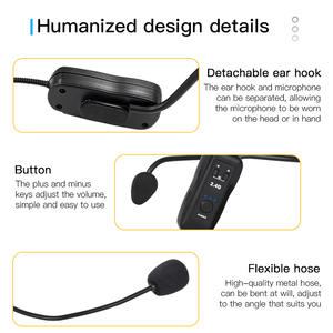 Microfono Wireless Economico, Amplificatore per Microfono Senza Fili, Microfono a Cuffia Wireless per PC, Altoparlante, Insegnante, Guida Turistica - Product Image 3