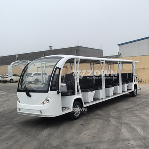 รถบัสเมืองสีขาวยอดนิยม 23 ที่นั่ง ใช้พลังงานแบตเตอรี่ 72V สำหรับมหาวิทยาลัย รีสอร์ท สวนสาธารณะ สนามบิน รถบัสไฟฟ้าสำหรับเที่ยวชมสถานที่  แบบกำหนดเองได้ - Product Image 4