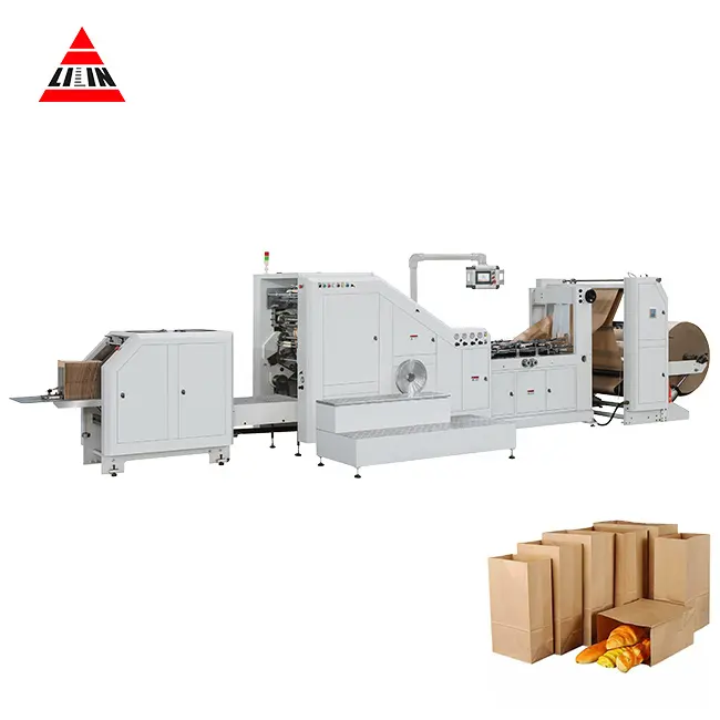 LSB-450 mesin pembentuk kantong kertas kecepatan tinggi dengan pelengkap cetak Flexo Online