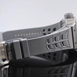 Reloj de Lujo Tonneau 055 Skeleton Unisex, Automático, Mecánico, Movimiento ETA, Cronógrafo, Caja de Titanio, Correa de Goma, Alta Calidad - Product Image 4