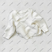 Ensemble 3 pièces tricoté pour nouveau-né : Cardigan à manches longues, culotte et bonnet – Tenue de sortie d'hôpital pour bébé