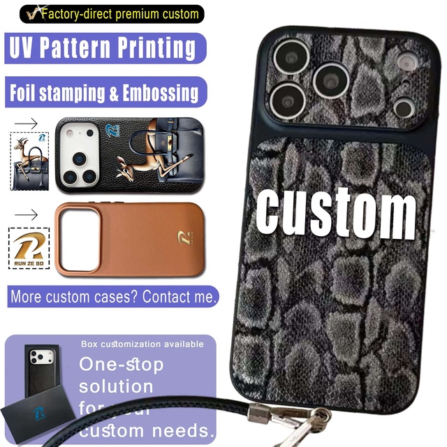 Customised Phone case Snake Skin Shockproof for iPhone