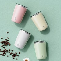 Tasse mélangeuse électrique multifonctionnelle à agitation automatique pour café, thé, lait, rechargeable par USB, avec affichage numérique et poignée