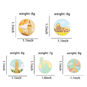PIN de Metal de la Torre <span class=keywords><strong>Eiffel</strong></span> Big Ben de Londres, broche de esmalte suave dorado de París, insignias de solapa, alfileres de sombrero - Product Image 3