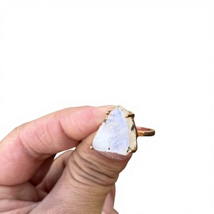 925 Sterling Silver Handmade Raw Moonstone <b>Ring</b> Sterling Silver Birthstone Jewelry Gift for Her - Product Image 1