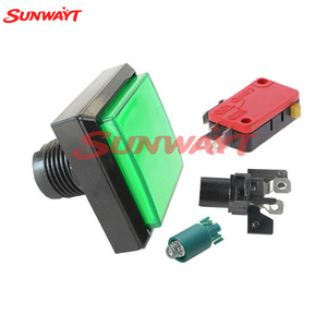 Botones LED Iluminados Cuadrados Grandes de 51*51mm, Botón Pulsador para Accesorios de Juego, Botón de Juego de 5V/12V, Botones de Plástico para Arcade - Product Image 5