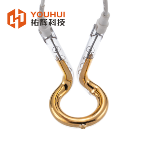 Kunden spezifische Gold beschichtung Rund heizrohr Ring Quarzglas Infrarot-Heizrohr - Product Image 6