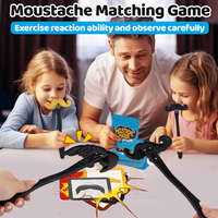 Zhorya Ensemble de jeu de société interactif populaire pour enfants : Éducation et divertissement avec jeu de moustaches assorties