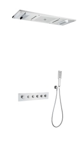 Set <span class=keywords><strong>Doccia</strong></span> <span class=keywords><strong>Termostatico</strong></span> Grande di Lusso, Set <span class=keywords><strong>Doccia</strong></span> a Soffitto di Alta Qualità con Luci LED - Product Image 1
