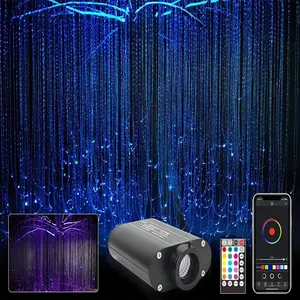 16W RGBW Smart Led fiber optic starry sky light with WIFI APP Remote Control Waterproof Fiber Optic Curtain Light