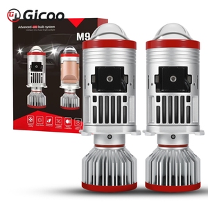 Phares de voiture Gicoo M9 à lentille de projecteur Hi-Low Beam 150W H4, accessoires 6000K 20000lm, ampoule de phare LED, mini projecteur laser LED - Product Image 3