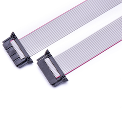 כבל שטוח אלקטרוני QUANWEI UL2651 מחבר נחושת PVC מרווח בין החיבורים 1.27 מ\"מ פינים ואורך ניתנים להתאמה אישית אדום בקצה אפור - Product Image 3