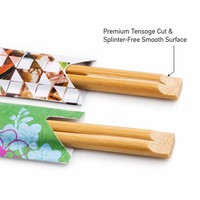 Palillos de Bambú Naturales de 210/240 mm con Empaque de Papel Impreso, Palillos Desechables para Sushi para Venta al por Mayor en Restaurantes
