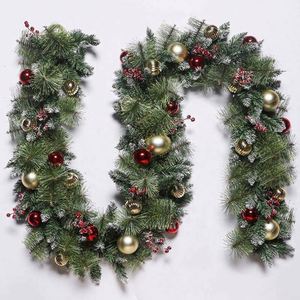 Guirnalda Navideña de PVC de Lujo de 270 cm con Decoración de Bolas, Artículos de Fiesta para Decoración del Hogar, Diseño en Oferta - Product Image 1