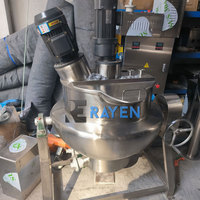 Marmite en acier inoxydable 100L 200L 300L marmite chauffante à agitation automatique bouilloire électrique à vapeur avec mélangeur