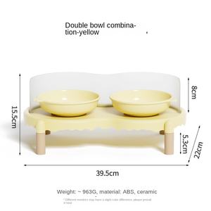 <span class=keywords><strong>Dog</strong></span> Food <span class=keywords><strong>Bowl</strong></span> Set Cerâmica Double <span class=keywords><strong>Bowl</strong></span> Impermeável Anti-splash Não é fácil Derrubar Padrão Sólido Dupla Eco <span class=keywords><strong>Dog</strong></span> <span class=keywords><strong>Bowl</strong></span> Rack - Product Image 6