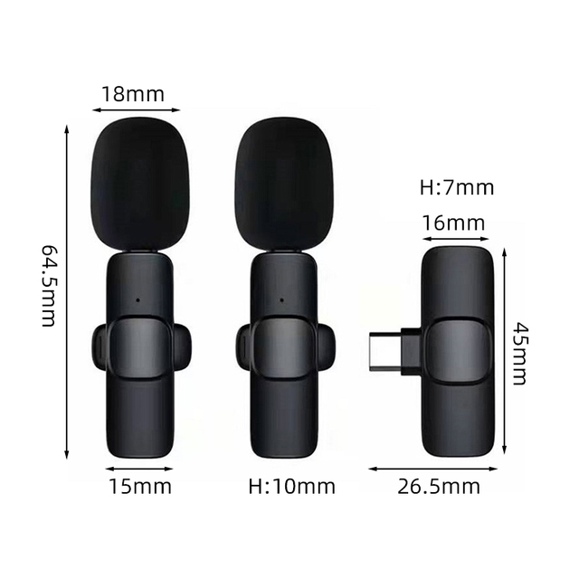 Microfones Podcast Microphones Plug-play Wireless Pro Dual Microphone Noise Interview Conference Mini Lapel Lavalier Microphone