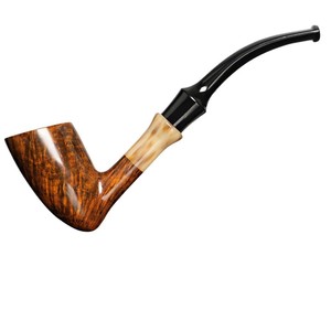 Bent Type Tobacco Pipe Solid Wood Briar Smoking Pipe For Men Personal Gift - Product Image 5