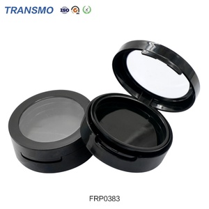 Envases Redondos para Rubor en Crema Dorado con Estuche Transparente para Polvo Compacto, Envase para Suero, Caja para Polvos - Product Image 6