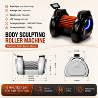 Rouleau de massage corporel rotatif à 360° anti-cellulite tendance 2026 avec boule interne pour le remodelage corporel