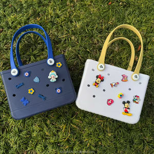 Bolso de mano de silicona Eco-Jelly, cesta de compras, bolso impermeable de Eva para mujer, dos bolsos de playa plegables, Popular, pantano para mujer G - Product Image 1