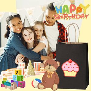 Bolsas de Papel Kraft con Asas, Tamaño Mediano, Reciclables, para Regalos, Manualidades, Fiestas, Cumpleaños, Detalles, Festivales - Product Image 6