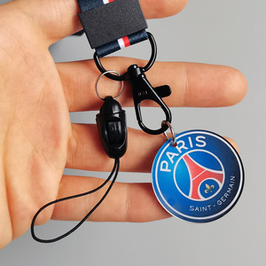 <span class=keywords><strong>Llavero</strong></span> de Fútbol con Cordón para Teléfono Móvil, Diseño de Equipos de la Liga de Campeones, para Actividades Laborales y Escolares, Promociones al por Mayor - Product Image 3