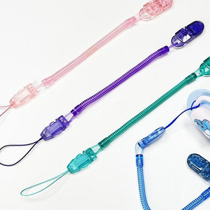 Catena a bobina personalizzata per forbici con cavo in Pvc portachiavi in plastica con Clip a coccodrillo a spirale - Product Image 3