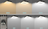 Éclairage LED de haute qualité à économie d'énergie et à température de couleur réglable, installation au plafond, garage de stationnement, éclairage de canopée à essence