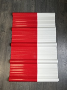 Màu đỏ trắng tổng hợp ngói lợp nhựa tổng hợp ngói techos <span class=keywords><strong>PVC</strong></span> sóng mái giá - Product Image 3