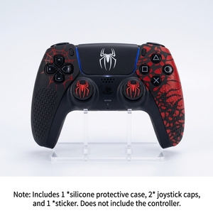 Étui de protection en silicone à thème pour manette <span class=keywords><strong>PS5</strong></span> avec capuchons de joystick et autocollants, accessoire de jeu - Ensemble d'étuis en silicone uniquement - Product Image 1