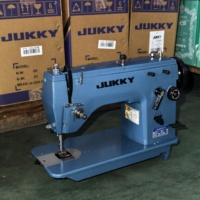 Machine à coudre zig-zag industrielle JUKKY 20U43 robuste avec pied entraîneur et table pour vêtements