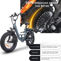 Bicicleta Eléctrica con Llantas Anchas, 500W, 48V, 20Ah, 120km de Autonomía, Suspensión Delantera, 7 Velocidades, Venta al Por Mayor de Fábrica, Duradera