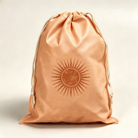 Vente en gros de grandes pochettes à cordon en tissu non tissé personnalisées, imprimées, réutilisables, anti-poussière, recyclables, pour le rangement de cosmétiques et de bijoux