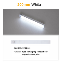 Nouveau Design lampe d'armoire de forme longue avec détecteur de mouvement USB rechargeable veilleuse d'intérieur chambre à coucher lumière inductive