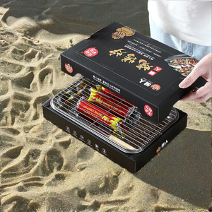 Parrilla Portátil Mini <span class=keywords><strong>Desechable</strong></span> de Acero Inoxidable con Altura Ajustable, Dispositivo de Seguridad contra Llamas, Nueva Parrilla Instantánea para Picnic - Product Image 2