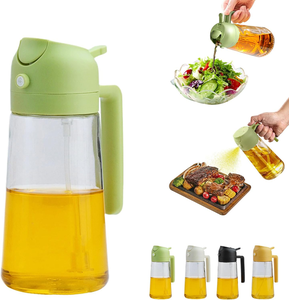 ขวดสเปรย์น้ำมันทำอาหาร 2 in 1 ขนาด 470 มล. สำหรับครัว ขวดแก้วแบบพ่น 2 in 1 ป้องกันการรั่วซึม ใช้กับหม้อทอดไร้น้ำมันได้ - Product Image 1