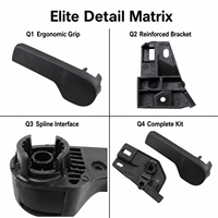 1K1823633B 1J1823533 Poignée de déverrouillage du capot noire LHD avec support compatible avec VW Golf 5 6 Jetta Passat B6 B7 CC Tiguan R-Line