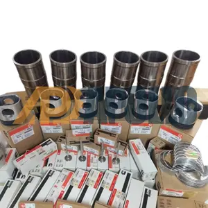 Kit de réparation de révision de pièces de rechange de moteur d'excavatrice de Cummins 6D102 6D105 6D107 6D125 6D170 QSB6.7 kits de revêtement de cylindre pièces de Cummins