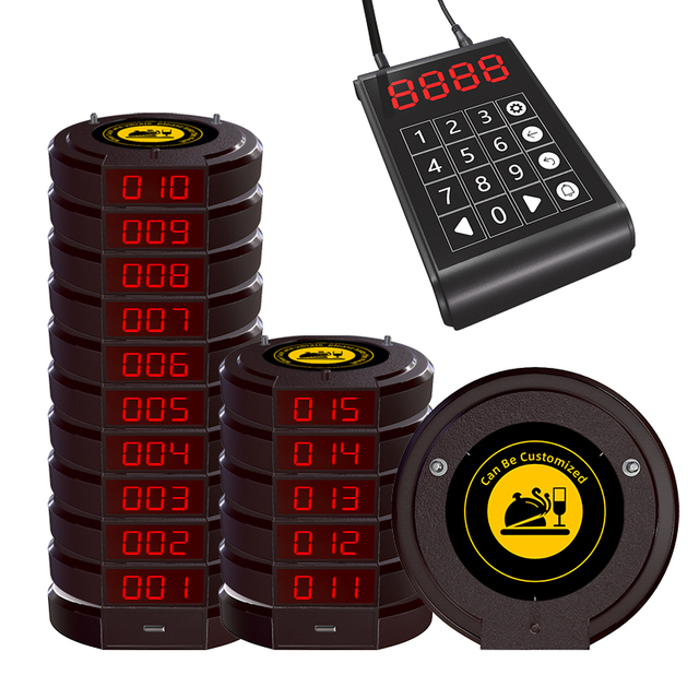 New Waterproof Pager Coaster Waiter Call Wireless Restaurant Pagers Wireless coaster System