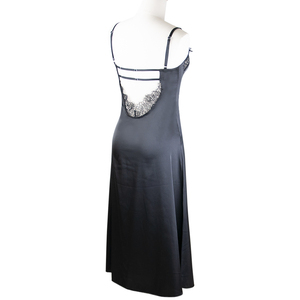 Vestido Largo de Satén con Encaje, Estilo Camisón, para Mujer, Ropa de Dormir - Product Image 5