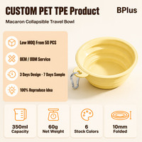 BPlus - Recipiente Plegable para Mascotas, TPE ABS, 350 ml, 60 g por Unidad, Envío en Paquete Plano, MOQ 10000, ISO 9001, SGS