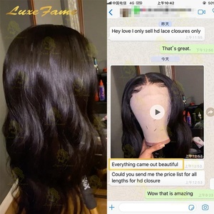 Bán buôn giá rẻ Tóc Giả 100 tóc con người các nhà cung cấp, Brazil tóc Remy Tóc Giả của con người, mật độ 180 ren đóng cửa tóc giả cho phụ nữ da đen - Product Image 6