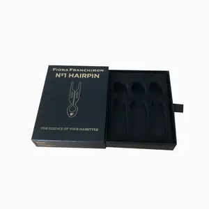 ISO9001合格豪华高级定制礼品纸盒印刷包装哑光黑色项链盒